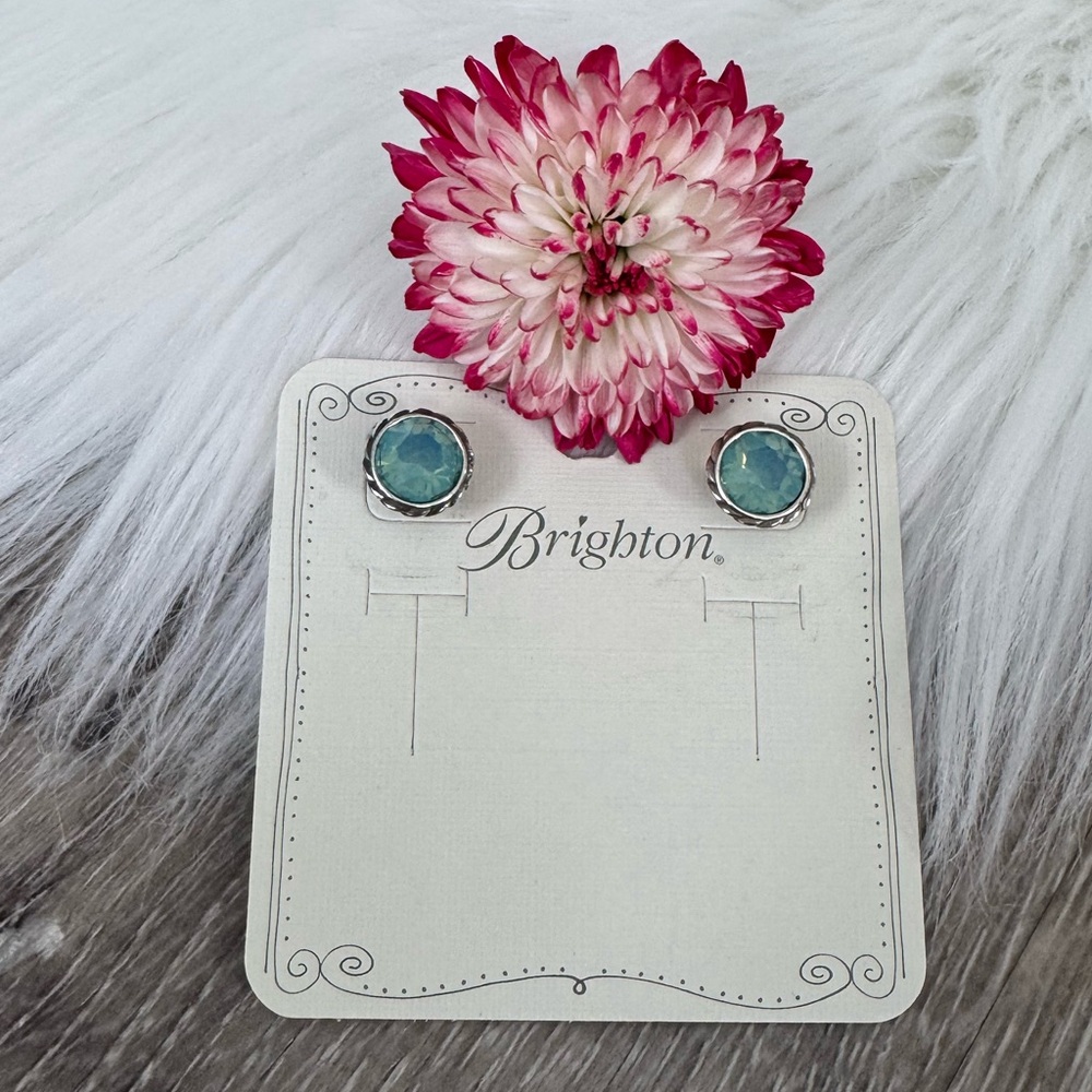 🩵BRIGHTON Pacific Opal Iris Stud Earrings - Silver - Picture 5 of 7
